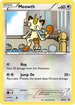 BW Black Star Promos Meowth Pokémon card